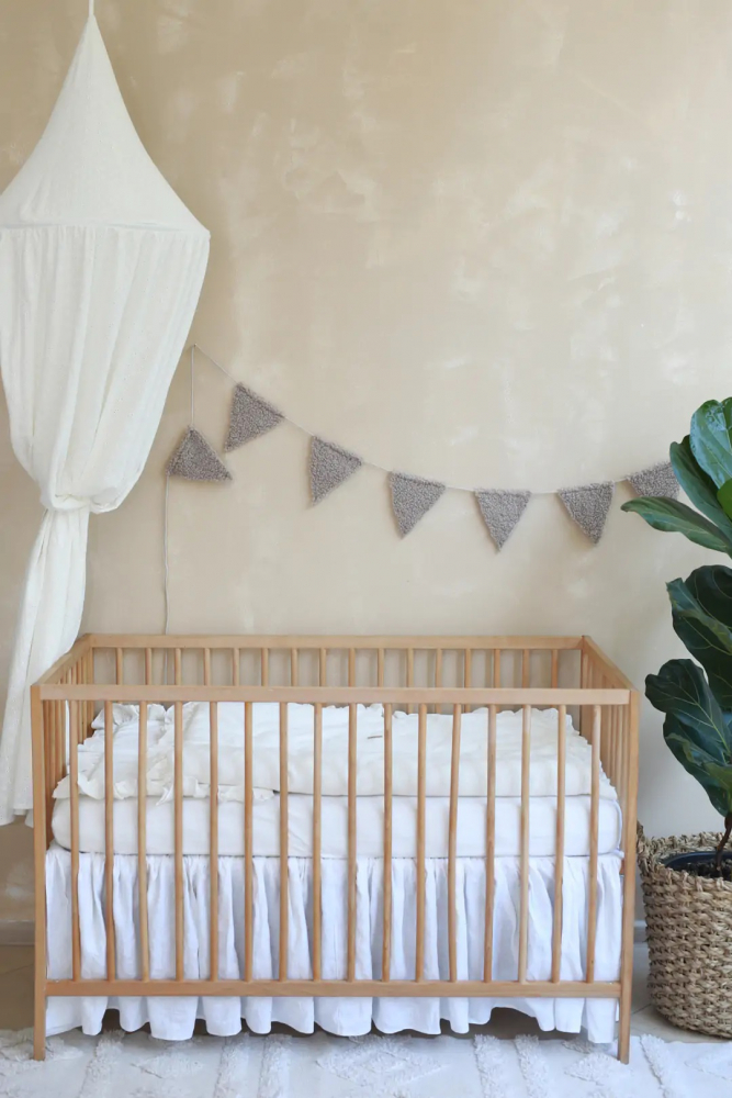 Ghirlanda Decor Tesătură Babyly, Model Teddy Taupe - imagine 4