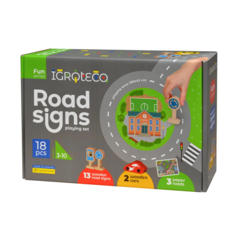 Set Semne Circulație Lemn Igroteco | Educativ