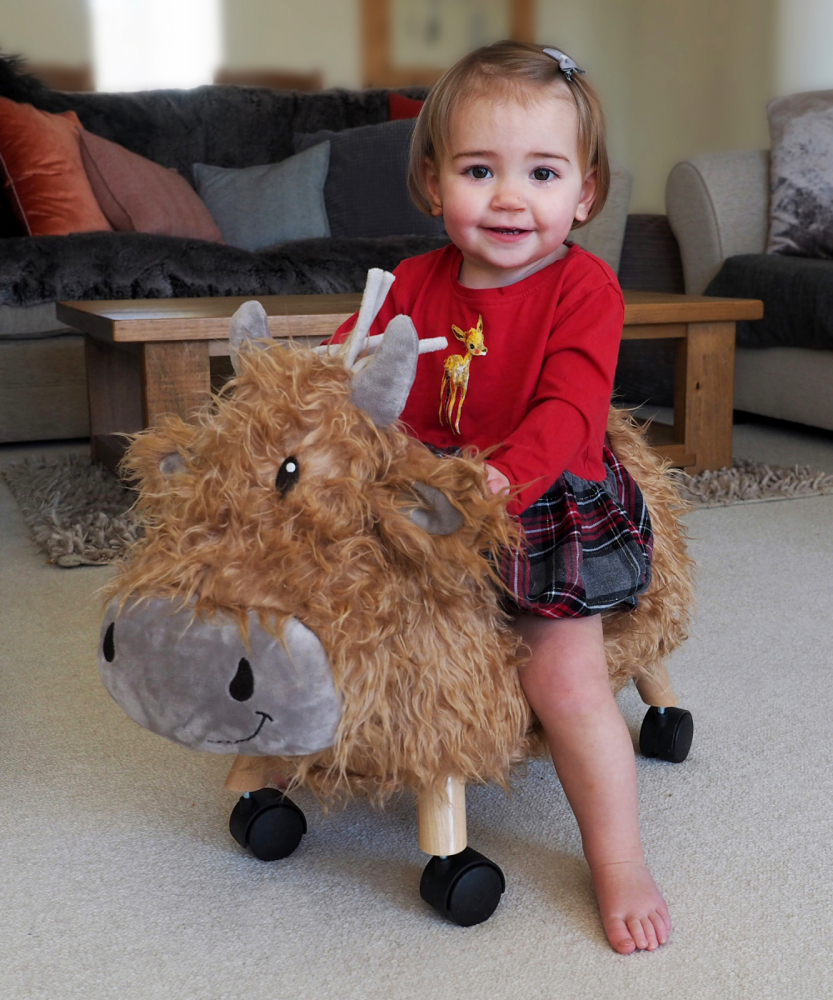 Hubert Highland Cow Little Bird Told Me | Jucărie Ride-On - imagine 3