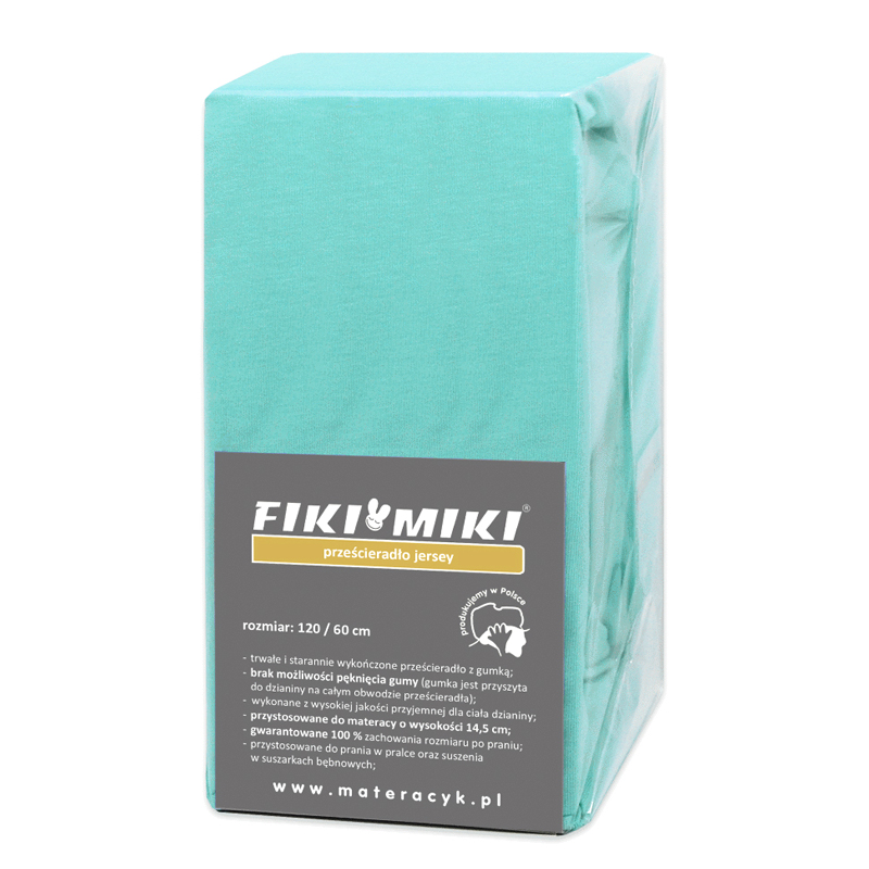 Fixare Perfectă Cearsaf Jerse Bumbac Menta Fiki Miki