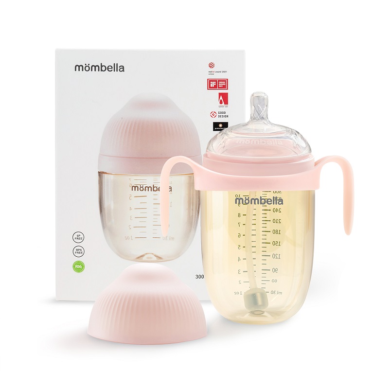 Biberon Anticolici Mombella 300ml PPSU, Roz - imagine 4