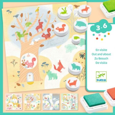 Djeco Stampile Animale - Joc Creativ 3-6 Ani