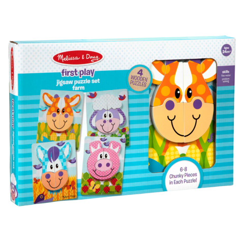 Set 4 Puzzle Animale Melissa & Doug Lemn