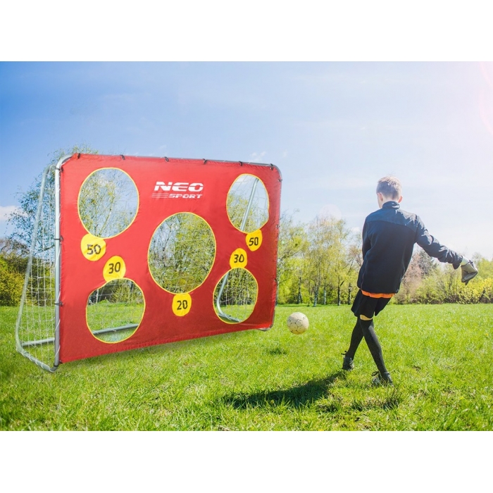 Poarta Fotbal Neo-Sport cu Covoras Numerotat