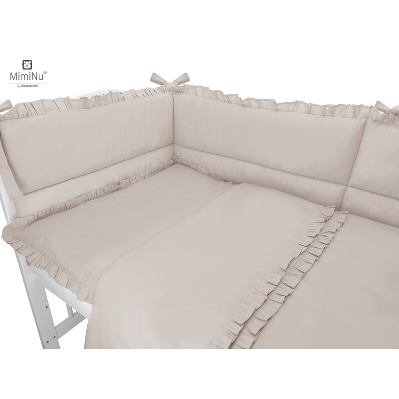 Set Lenjerie Patut 6 Piese Miminu Royal Beige - imagine 3