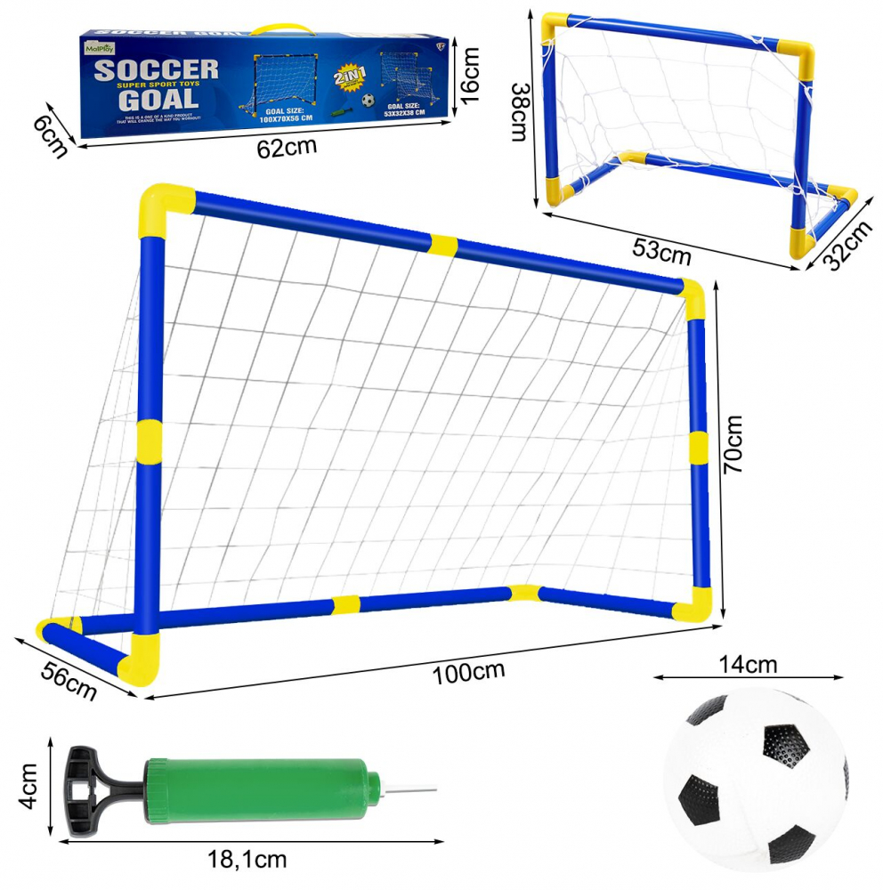 Set Poarta Fotbal Malplay cu Minge si Pompa - imagine 10
