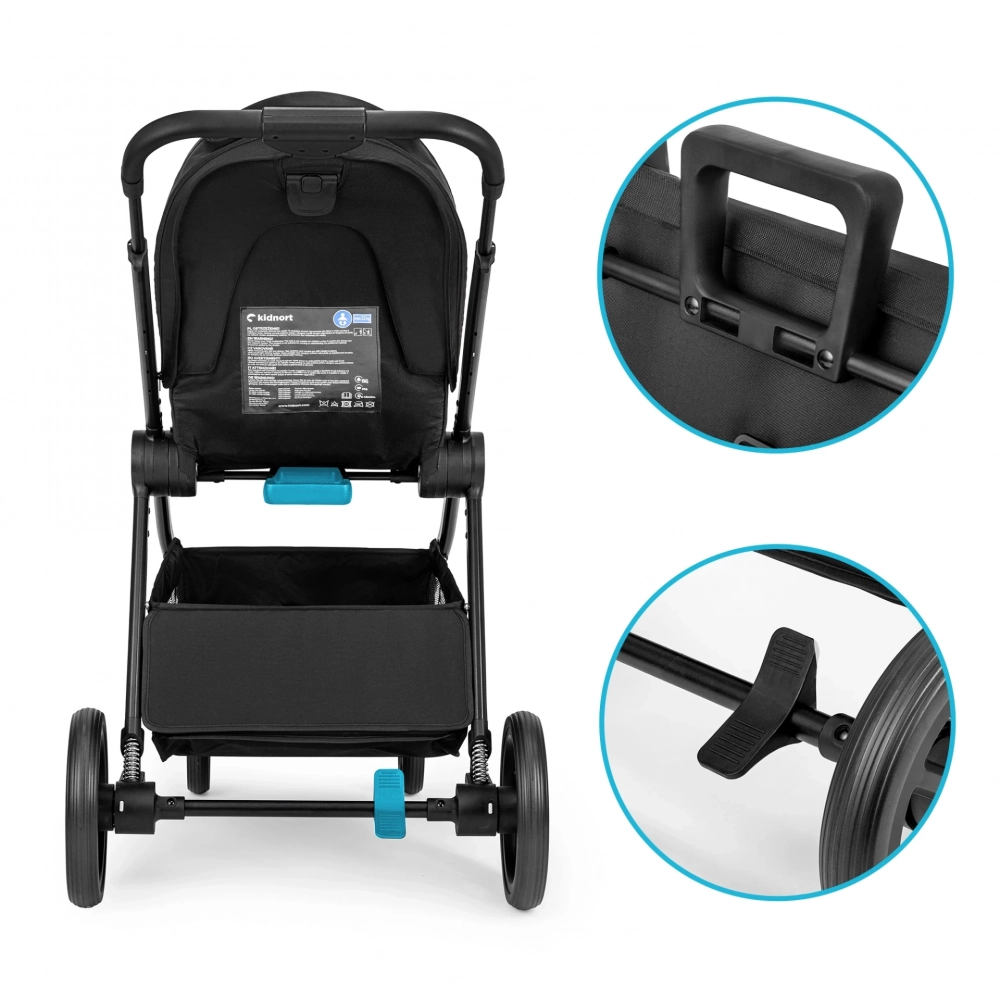 Carucior 2in1 Kidnort Alskar Black | Confort Premium - imagine 2