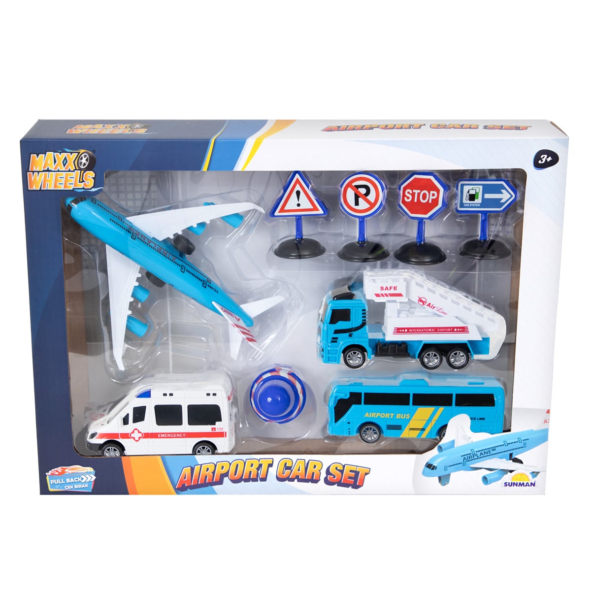 Set Joaca Maxx Wheels City Aviation, Avioane si Vehicule