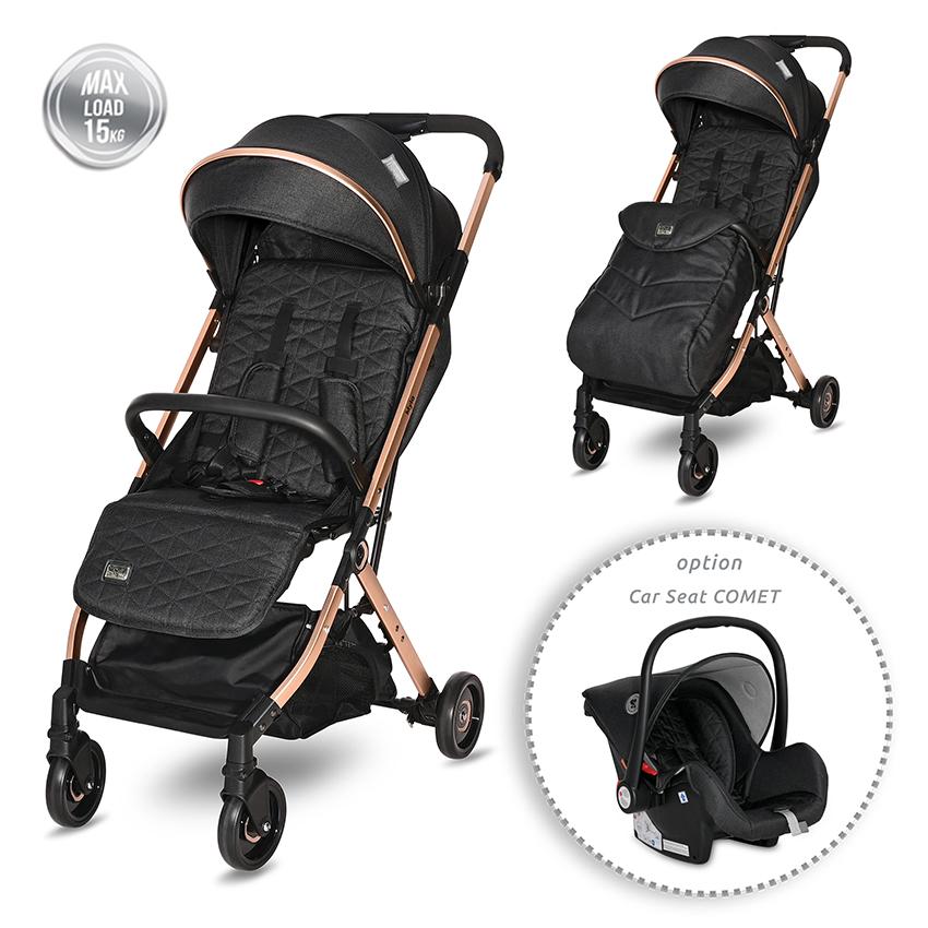 Carucior Lorelli Myla Troller Black, Pliabil Compact