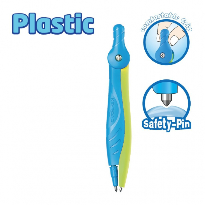 Compas Plastic Keyroad cu Mina Safety-Pin