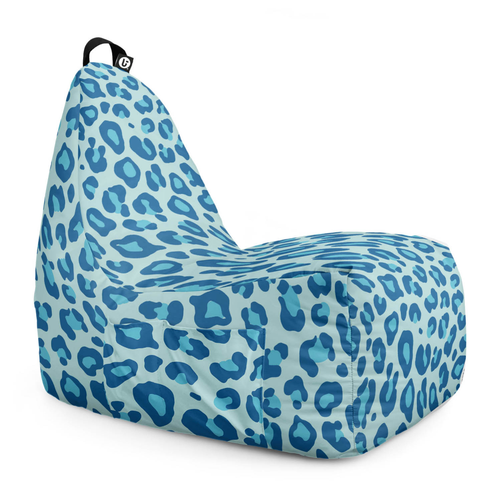 Fotoliu Puf Chill XL Leopard Blue | Updeco - imagine 6