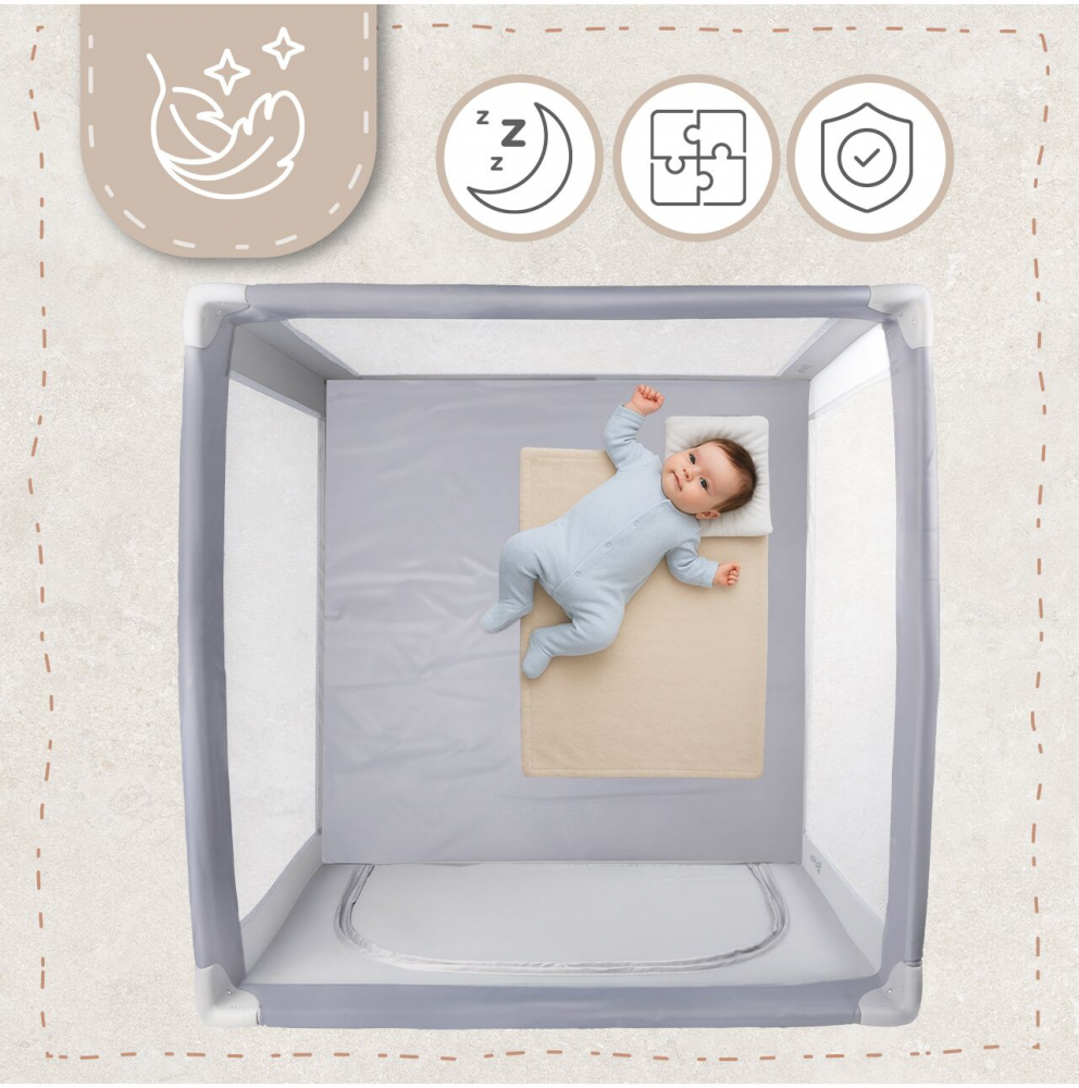 Tarc Malplay 2in1 Pliabil cu Saltea Inclusă - imagine 14