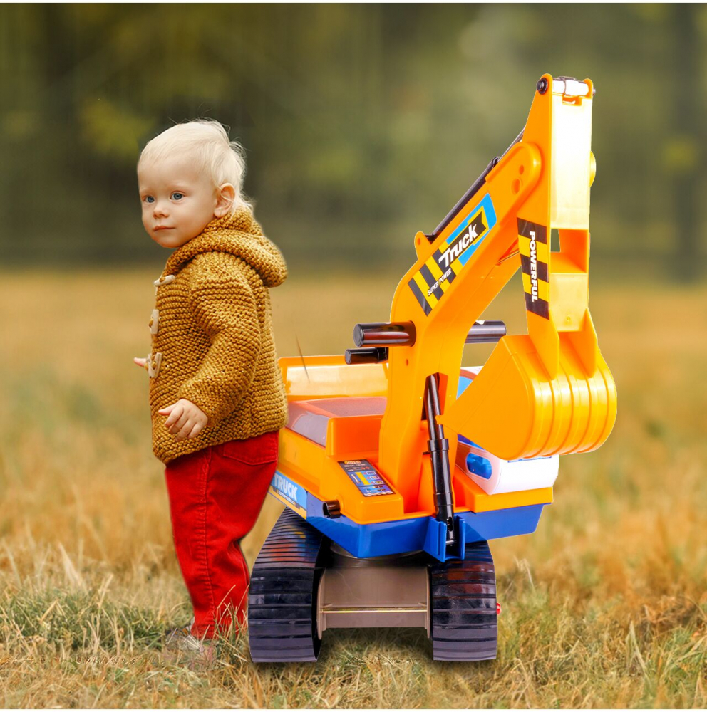 Excavator Malplay King Kong, cu cupă mobilă și cască - imagine 9