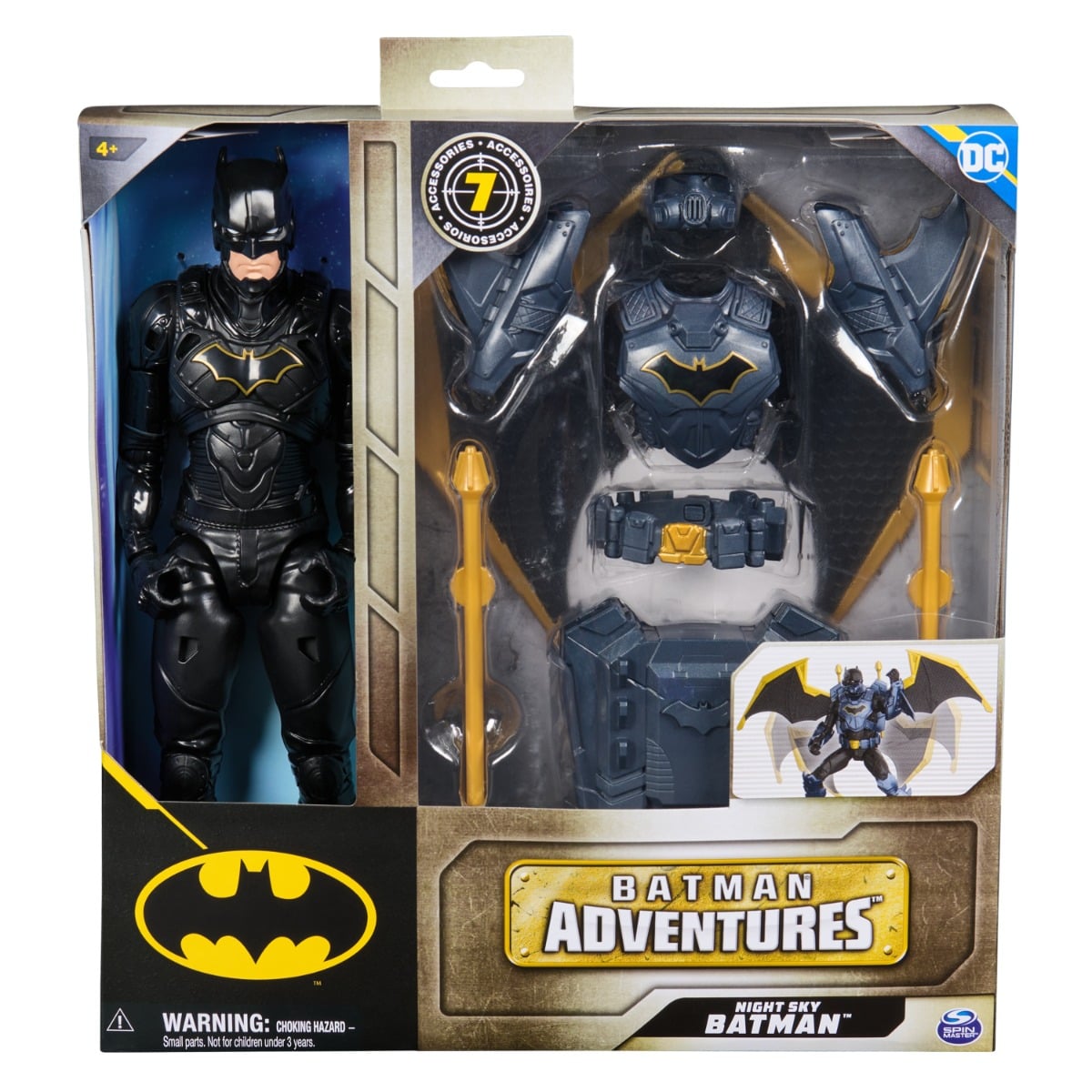 Figurina Batman Night Sky, DC Comics, 30 cm, 12 Accesorii
