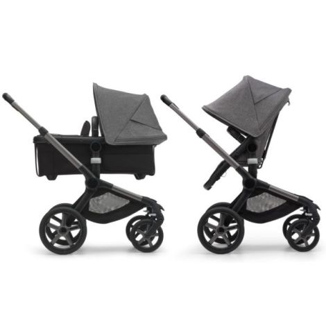 Capotina Bugaboo Fox 5 - Protectie UPF 50+ Gri Melange - imagine 3