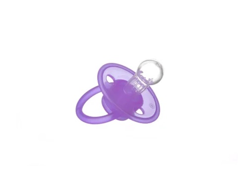 Suzeta silicon rotundă Minut Baby 0+ mov - imagine 2