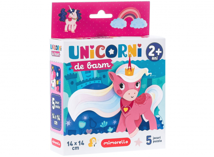 Puzzle Unicorni de basm Mimorel | Joc educativ creativ