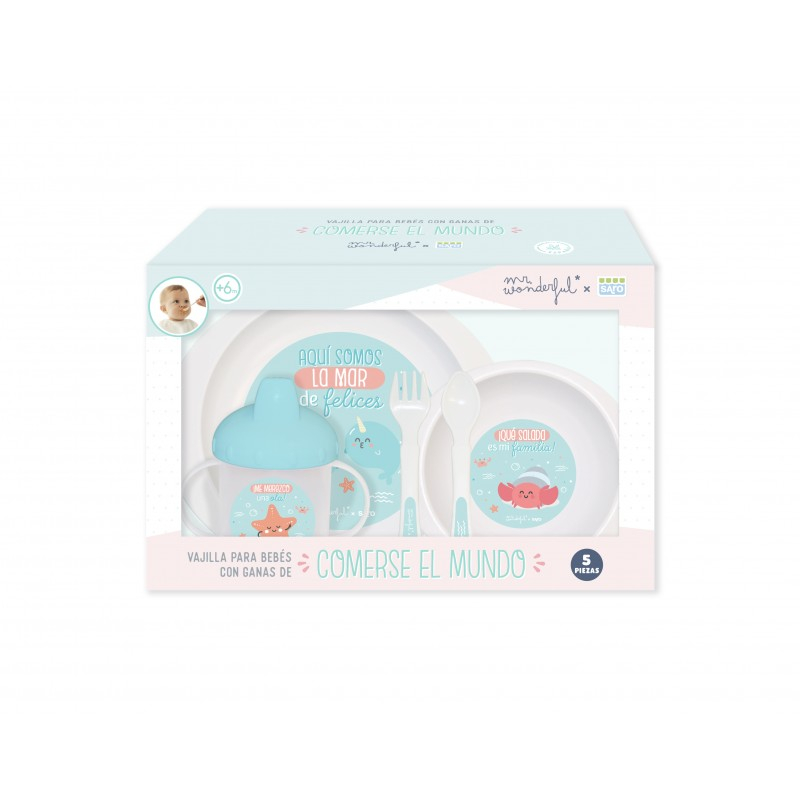 Set Masa 5 Piese Saro Baby - Alimentație Sigură - imagine 4