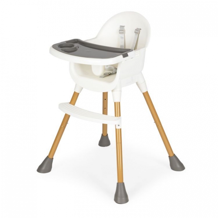 Scaun de masă Ecotoys HA-042 Alb, cu Tavă Detașabilă - imagine 2