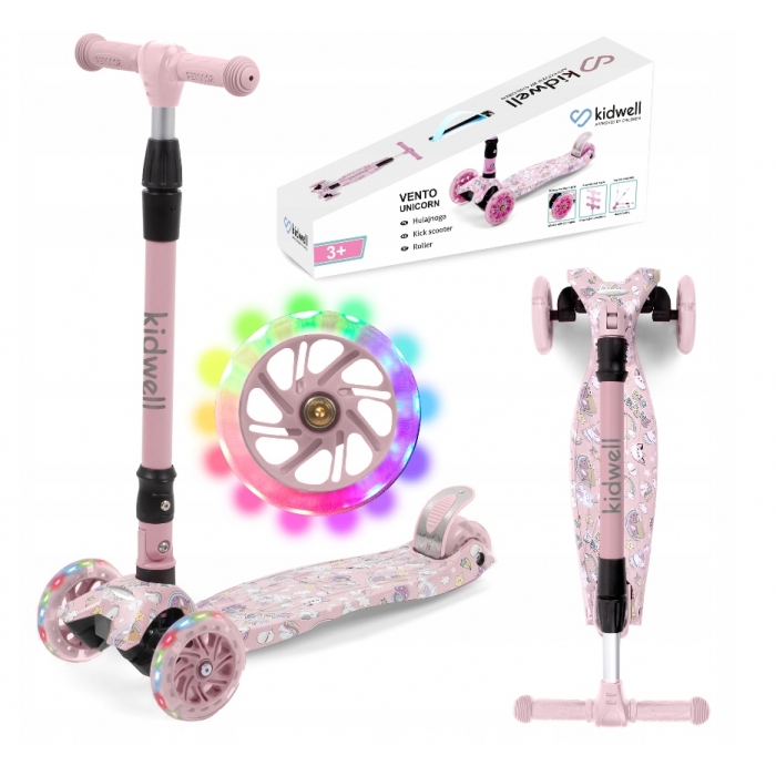 Trotineta Kidwell Vento Unicorn Pliabilă 3Ani+ - imagine 7