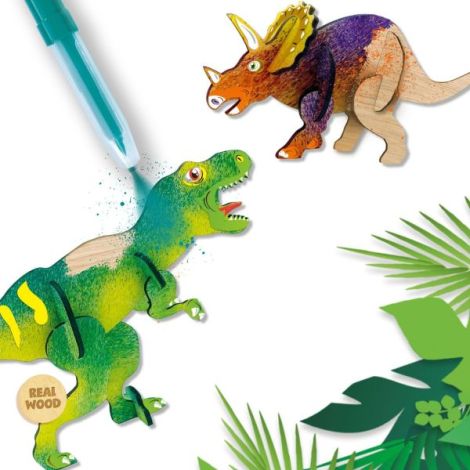 Set Desen Dinozauri Markere Aerograf Ses Creative - imagine 4