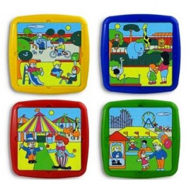 Set 4 Puzzle Timpul Liber Miniland | Educativ si Durabil