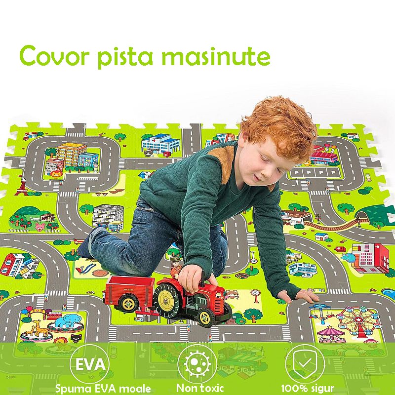 Covoras Pista Procart 9 Piese Puzzle Eva