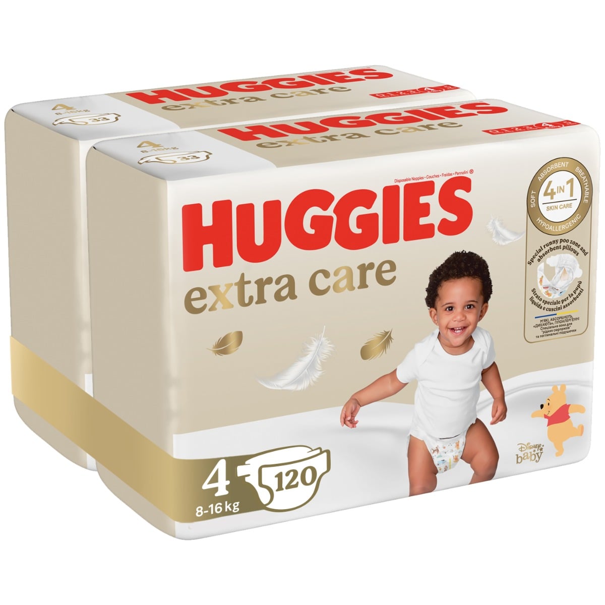 Scutece Huggies Extra Care 4, 8-16kg, 120 buc
