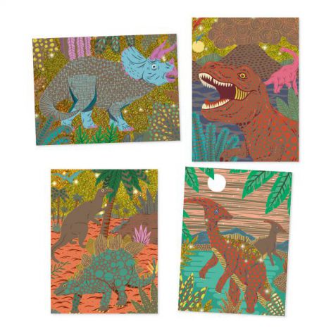 Joc creativ de razuit Dinozauri Djeco - imagine 2