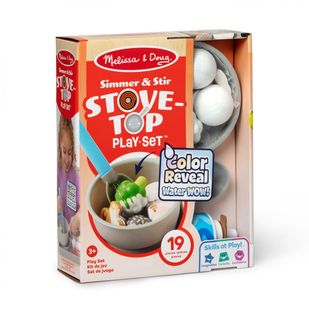 Set gatit lemn Melissa & Doug cu schimbare culori