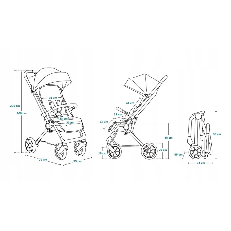 Carucior Sport Lionelo Cloe, Usor si Pliabil Compact - imagine 5