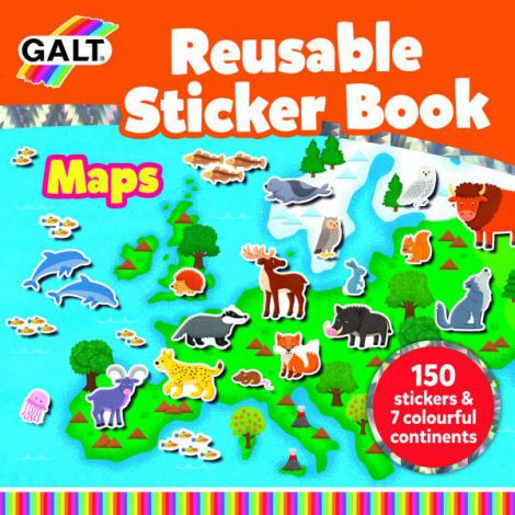 Carte Stickere Hartă Galt - Joc Educativ Animale - imagine 4