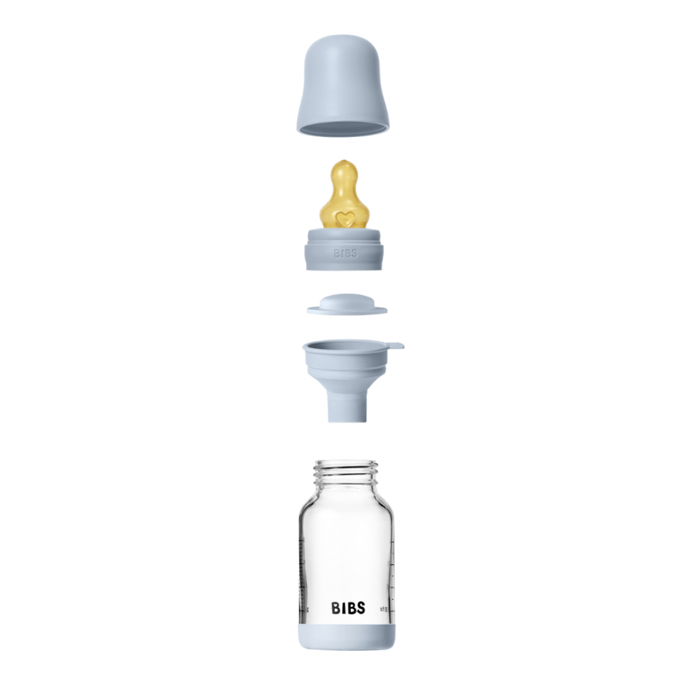 Bibs Biberon Anticolici Sticlă 120ml Baby Blue - imagine 3