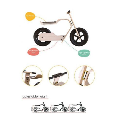 Bicicleta Lemn MamaToyz RideMe - 2-5 ani - imagine 8
