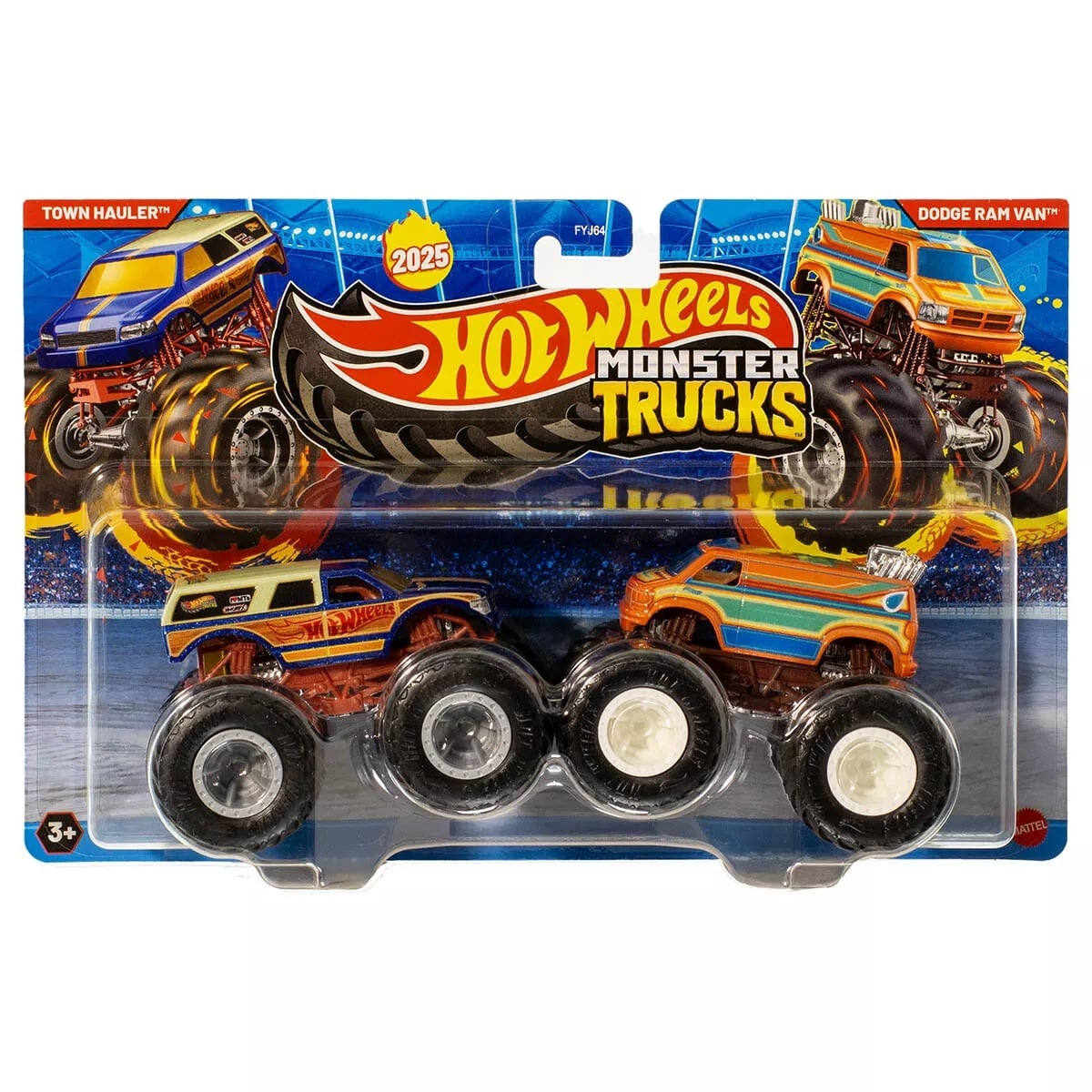 Set Hot Wheels Monster Truck Town Hauler vs Dodge Ram