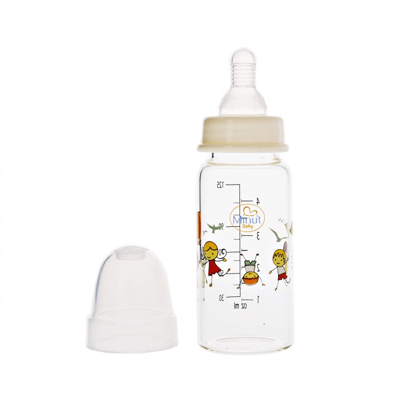 Biberon Sticlă Minut Baby 125 ml, Borosilicat - imagine 3