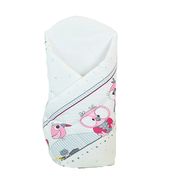 Paturica multifuncțională Arus Pink Owls 80x80 - imagine 2