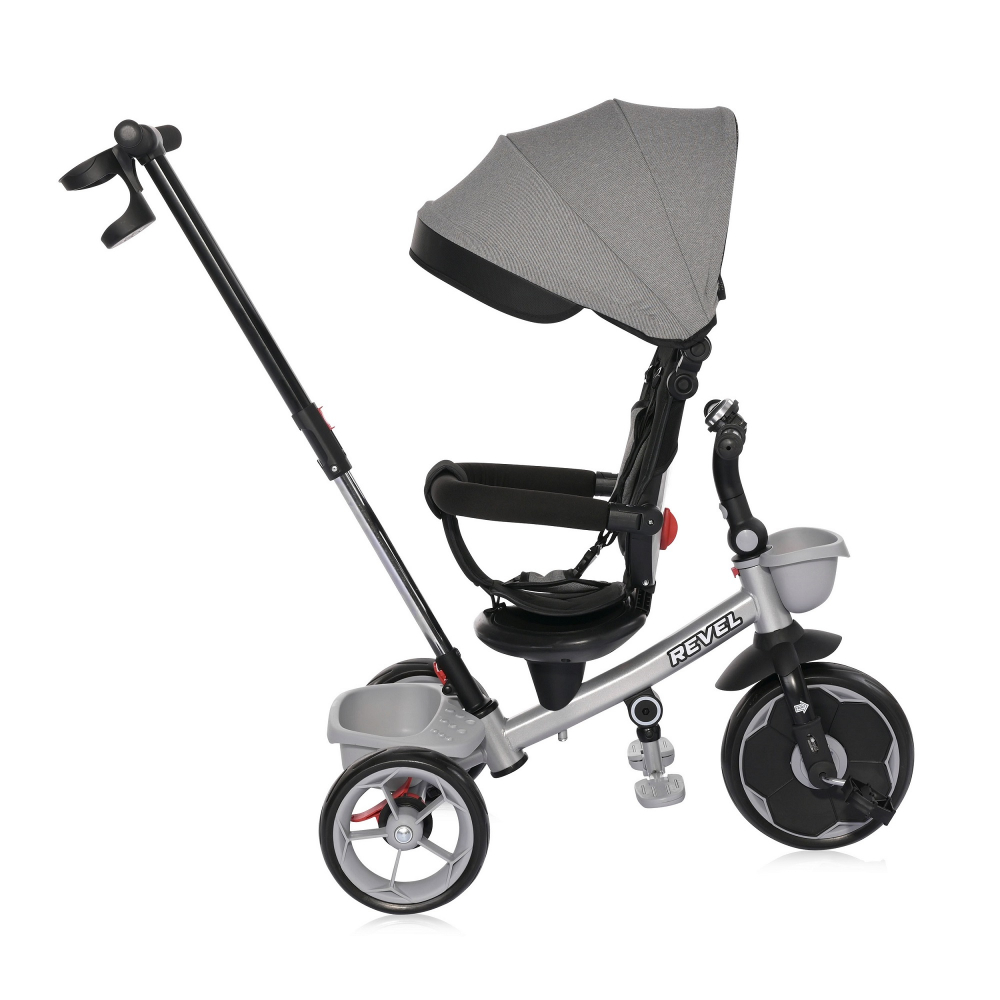 Tricicleta Lorelli Revel Grey, Scaun Rotativ 360° - imagine 2
