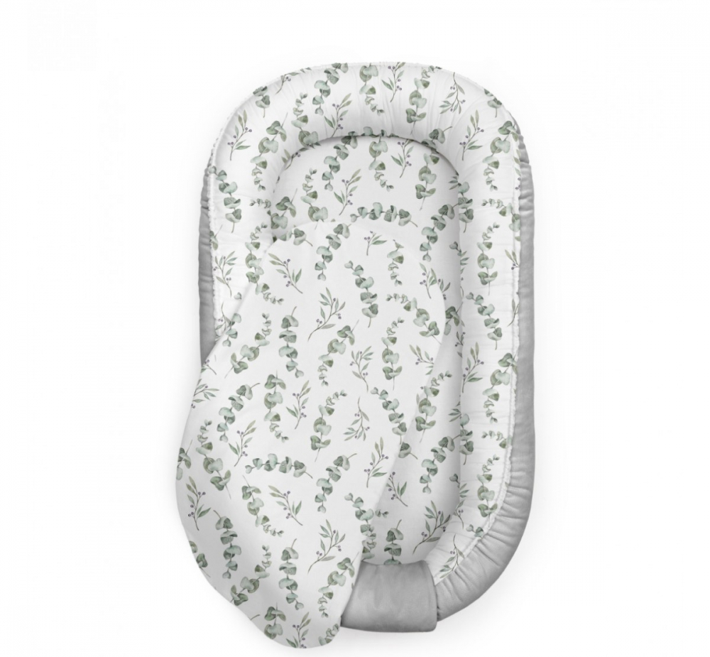 Babynest Premium BabySteps Bumbac și Catifea, Gri - imagine 7
