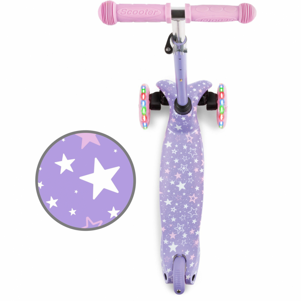 Trotineta Kidwell Uno Stars cu roti luminoase - imagine 2