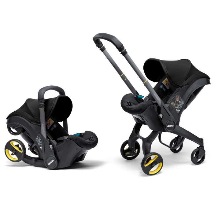 Scoica Auto Doona i i-Size Nitro Black 2 in 1 Resigilat