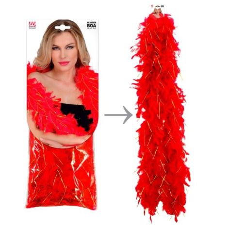 Boa Pene Roșu Widmann - Accesoriu Carnaval - imagine 3