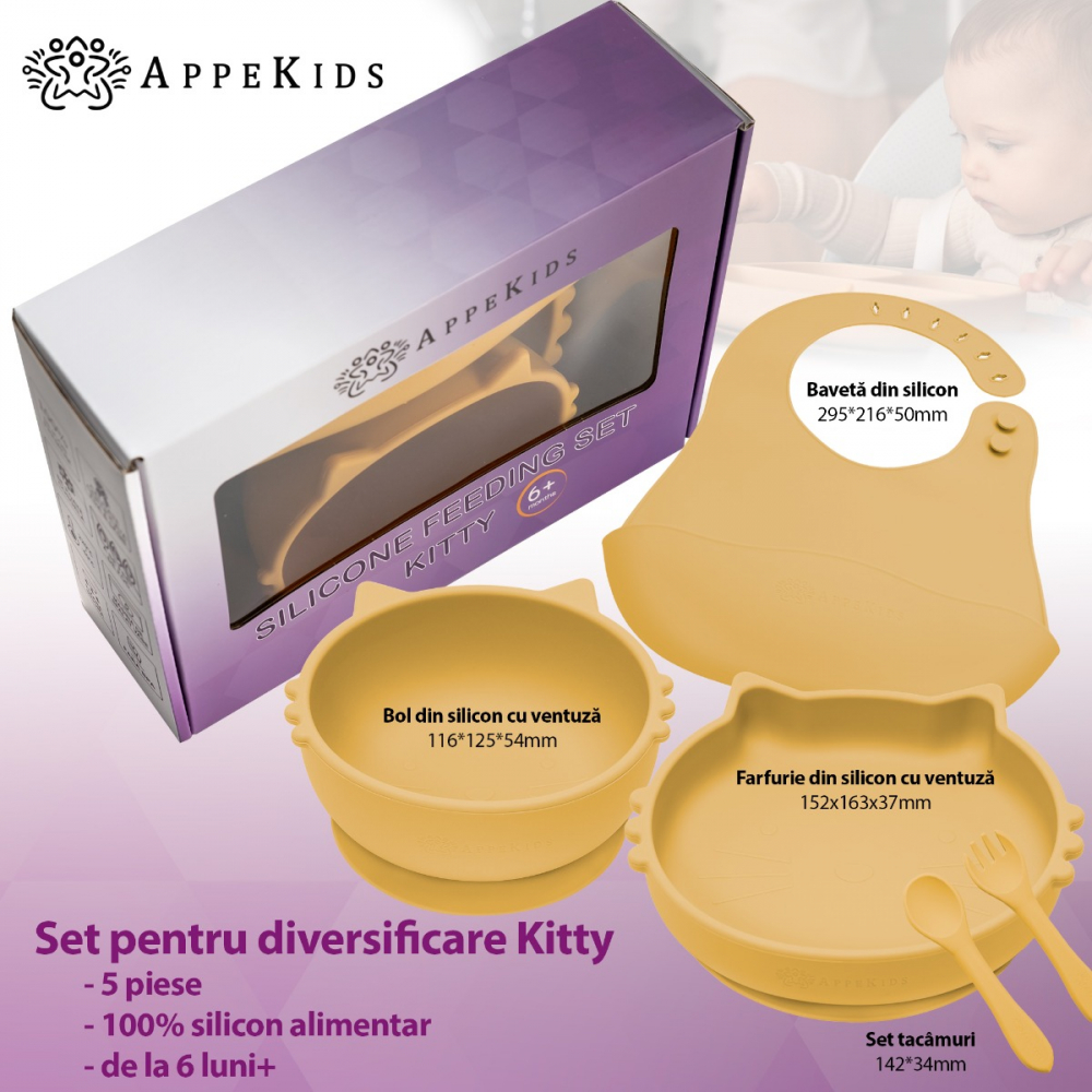 Set Diversificare AppeKids 5 Piese, Silicon