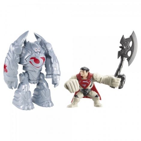 Figurina Man of Steel si Vehicul Robot Attack Mattel
