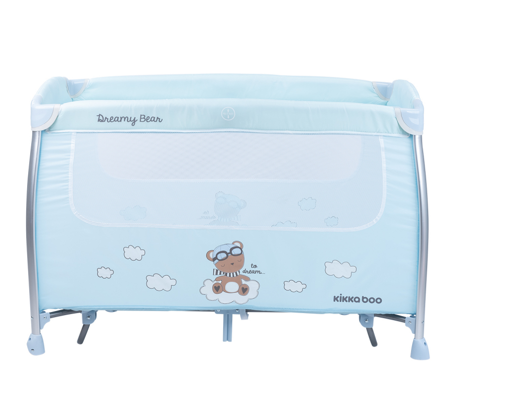 Patut KikkaBoo Dreamy Bear pliabil 2 nivele - imagine 7