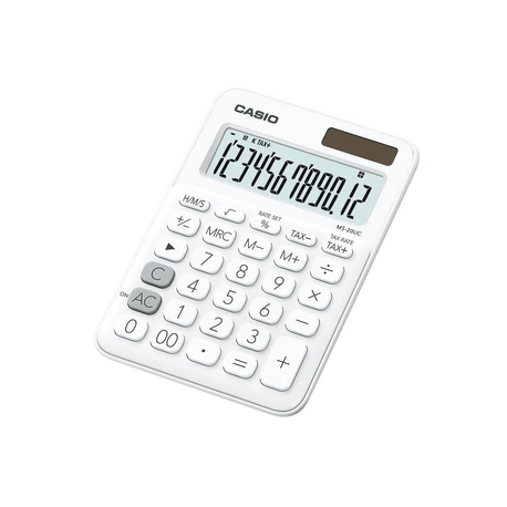 Calculator Birou Casio MS-20UC, 12 Cifre, Alb
