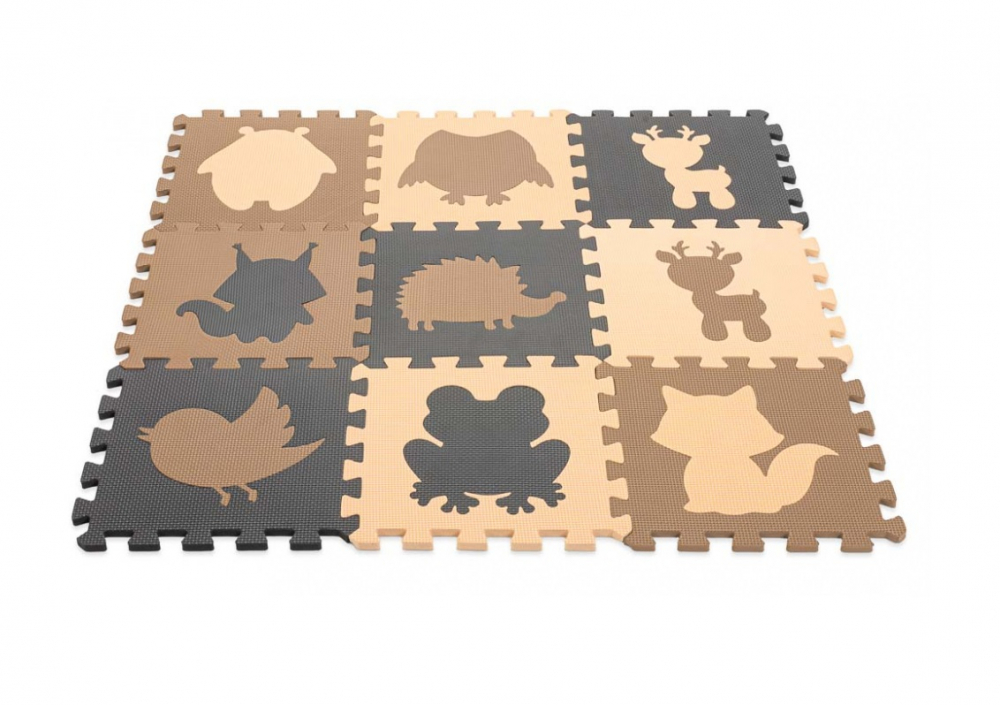 Covoras Puzzle Ikonka 9 piese | Joc Educativ Sigur - imagine 11