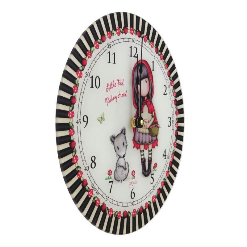 Ceas Perete Gorjuss Little Red Riding Hood Decorativ - imagine 2
