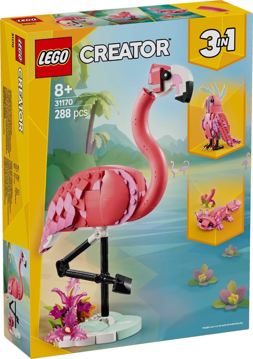 LEGO® Creator 31170 Flamingo Roz, 288 piese