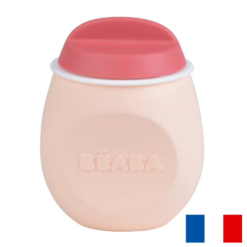 Recipient Silicon Beaba Squeez Pink, 200ml